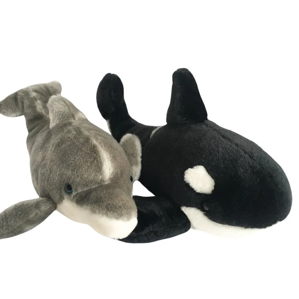 SeaWorld Orlando Parks Dolphin & Killer Whale Orca Stuffed Animal Plush Toys